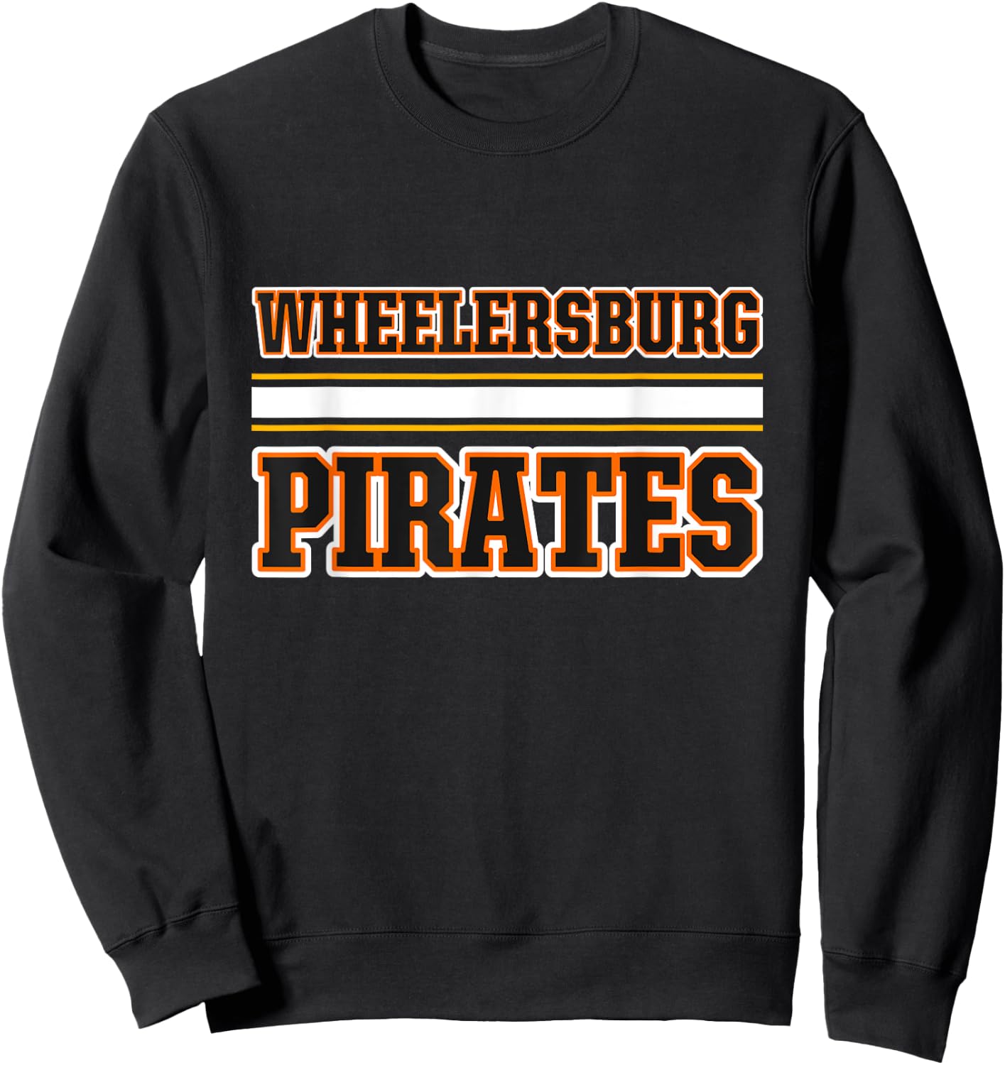 Wheelersburg Pirates Horizontal Stripes Sweatshirt - Sweatshirt | Black