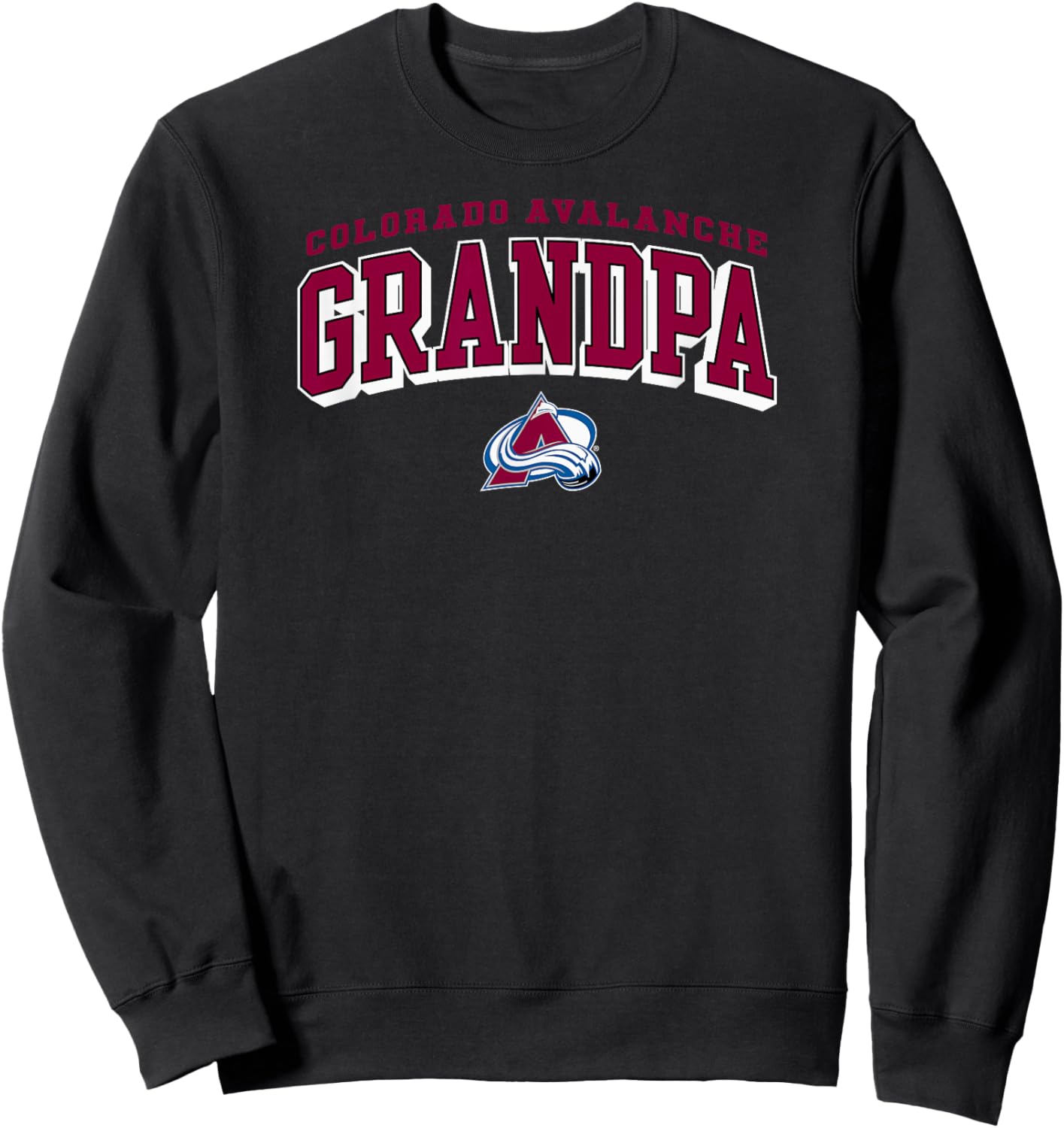 Colorado Avalanche Grandpa Arch Navy NHL Officially Licensed Sweatshirt - Sweatshirt | Black