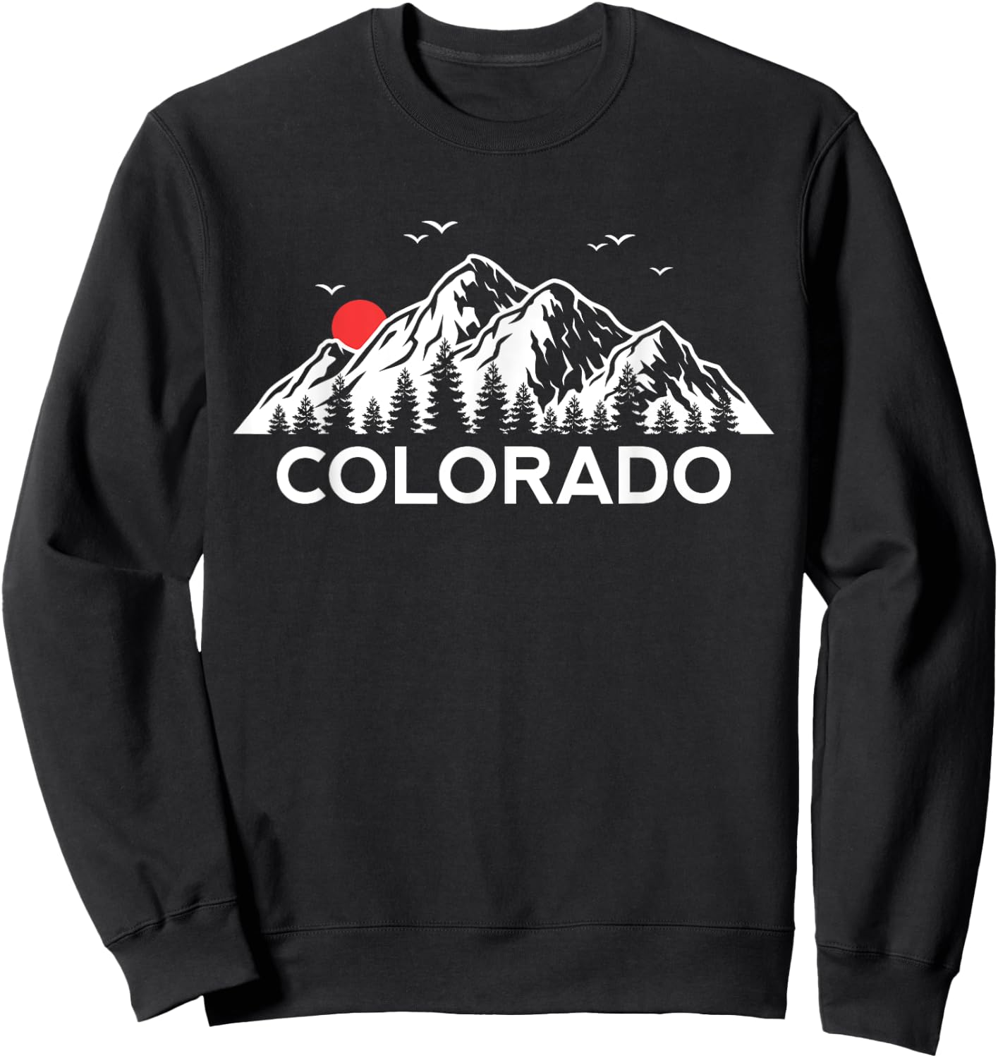 Colorado Forest Rocky Mountains Sweatshirt - Sweatshirt | Black