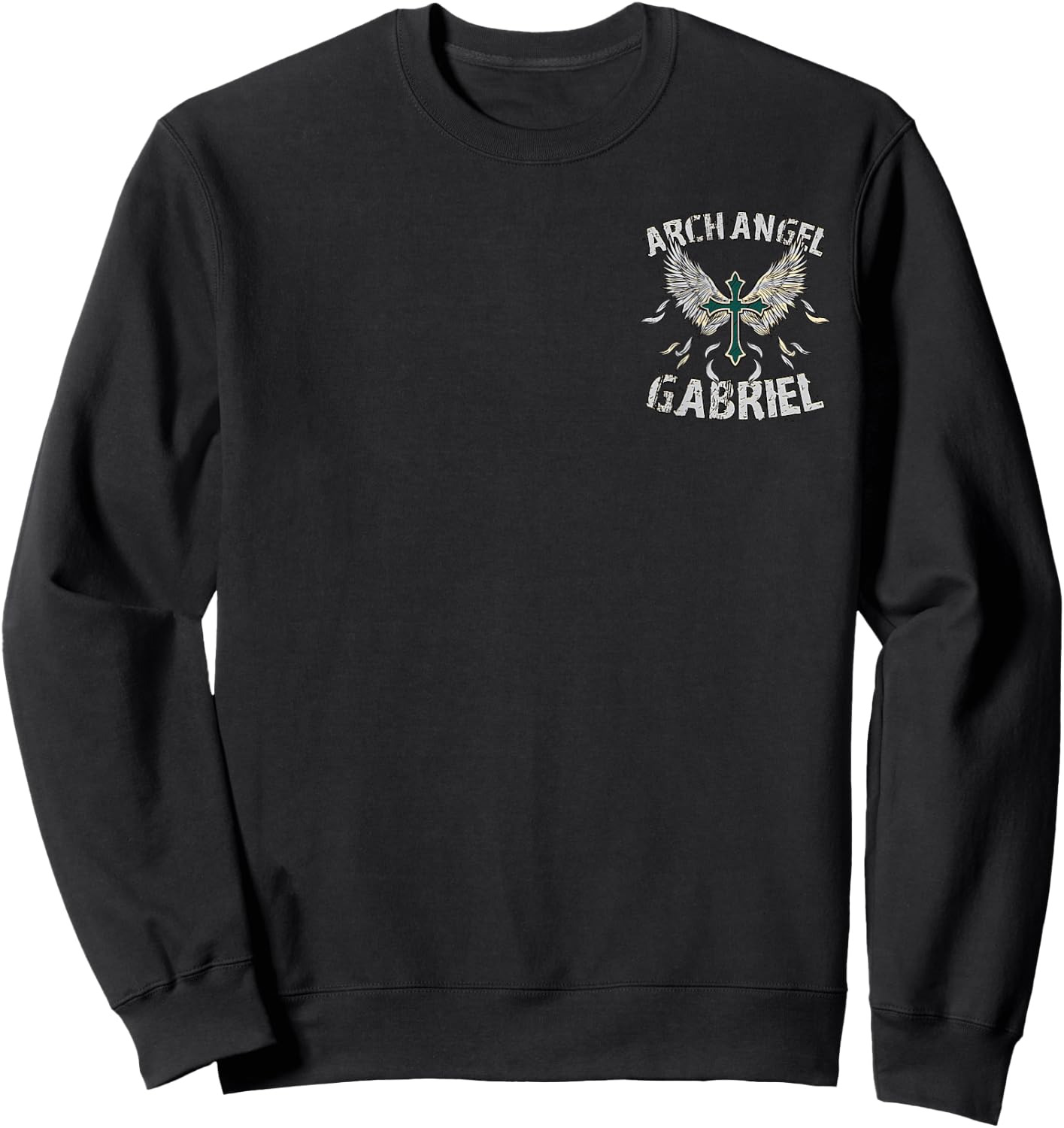 Archangel Gabriel Christian Faith Religious Protector Sweatshirt - Sweatshirt | Black