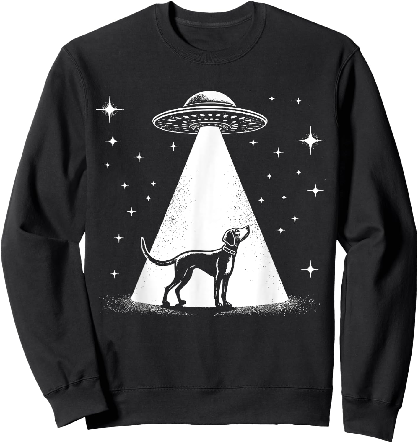 American Foxhound Mom Dad Dog - Funny Alien UFO Sweatshirt - Sweatshirt | Black