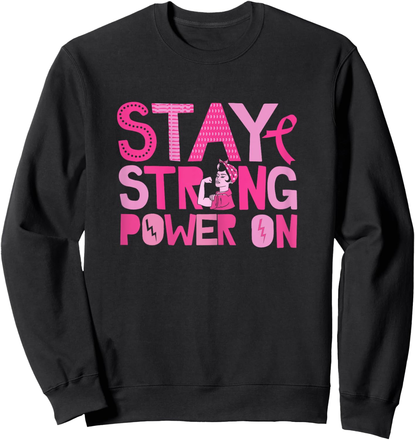 Breast Cancer Warrior Sweatshirt - Sweatshirt | Black