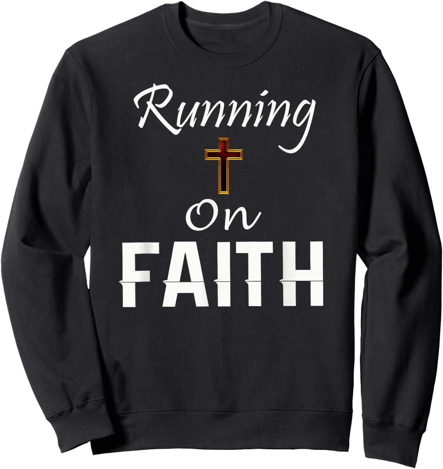 Running on Faith Runner Sweatshirt - Sweatshirt | Black
