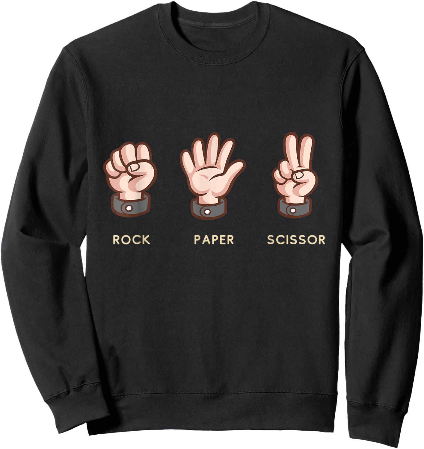 Rock Paper Scissors Group Halloween Costume Sweatshirt - Sweatshirt | Black