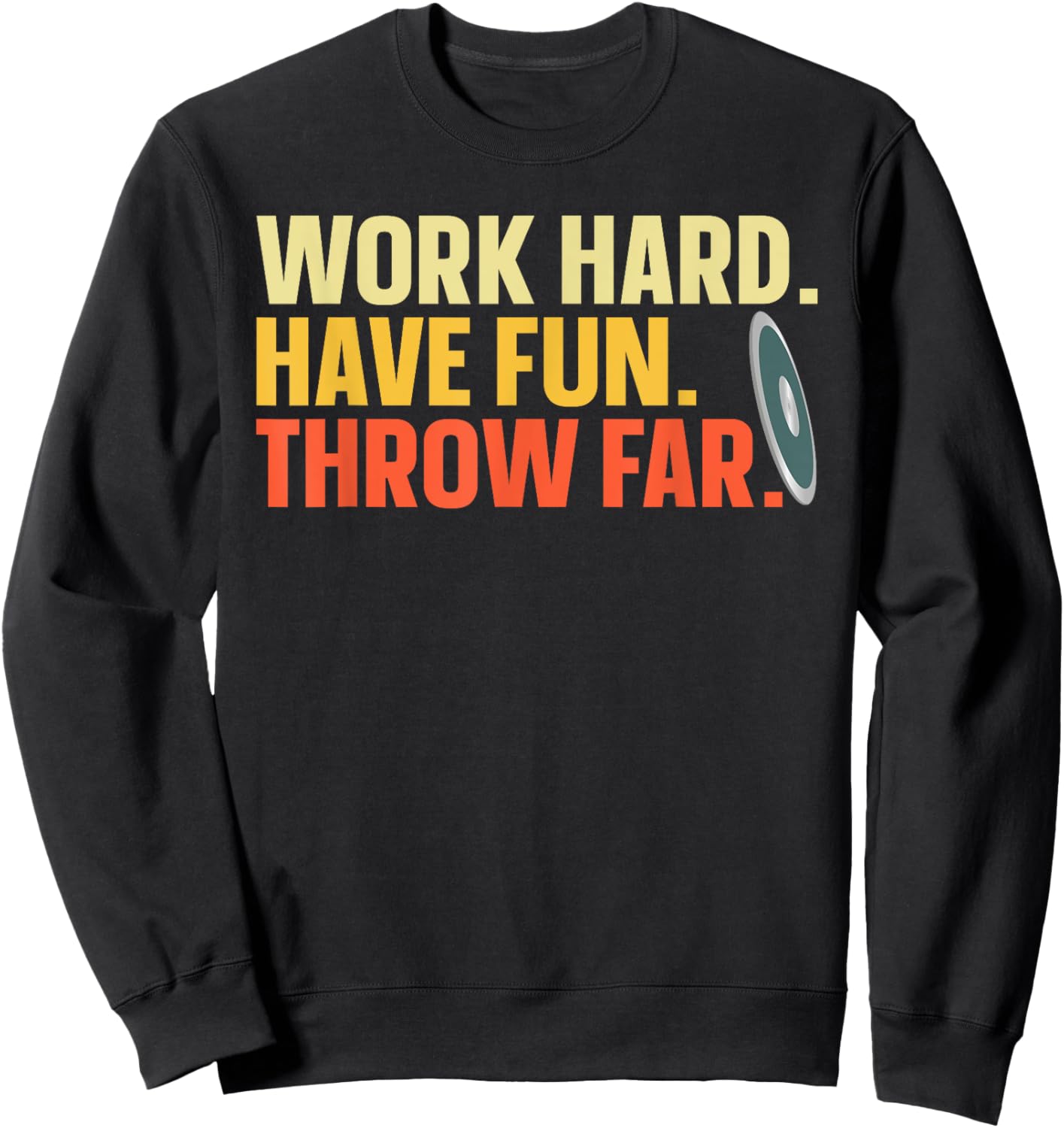 Best Discus Throwing Design Women Discus Thrower Sweatshirt - Sweatshirt | Black