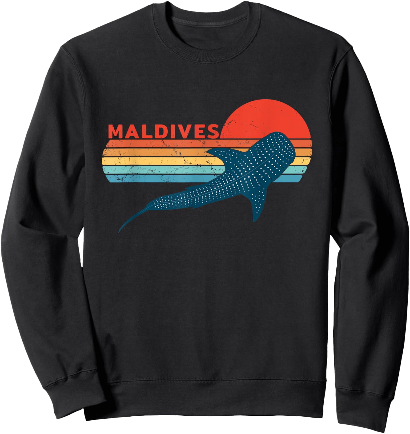 Whale Shark Maldives Diving Sweatshirt - Sweatshirt | Black