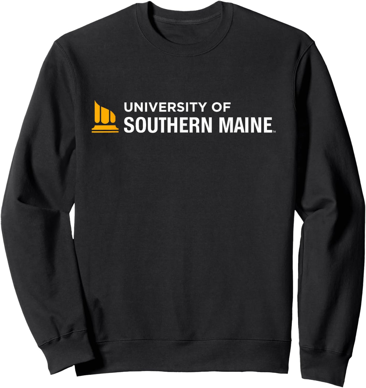 University of Southern Maine USM Horizontal Logo Sweatshirt - Sweatshirt | Black