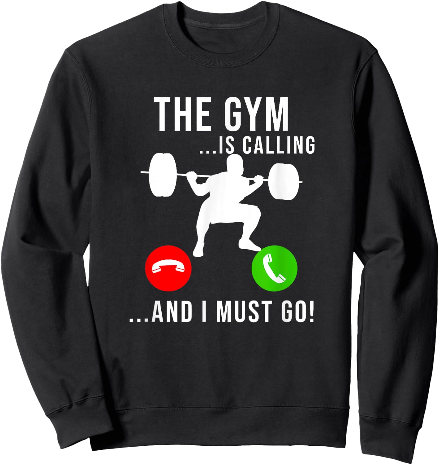 Gym Is Calling Workout Fitness Bodybuilding Weight Lifting Sweatshirt - Sweatshirt | Black