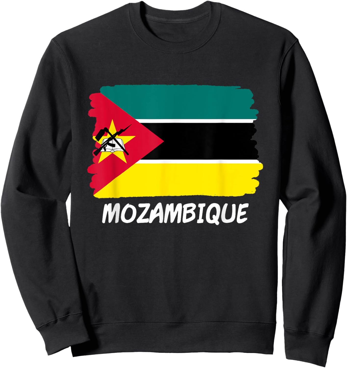 Mozambique Flag Sweatshirt - Sweatshirt | Black