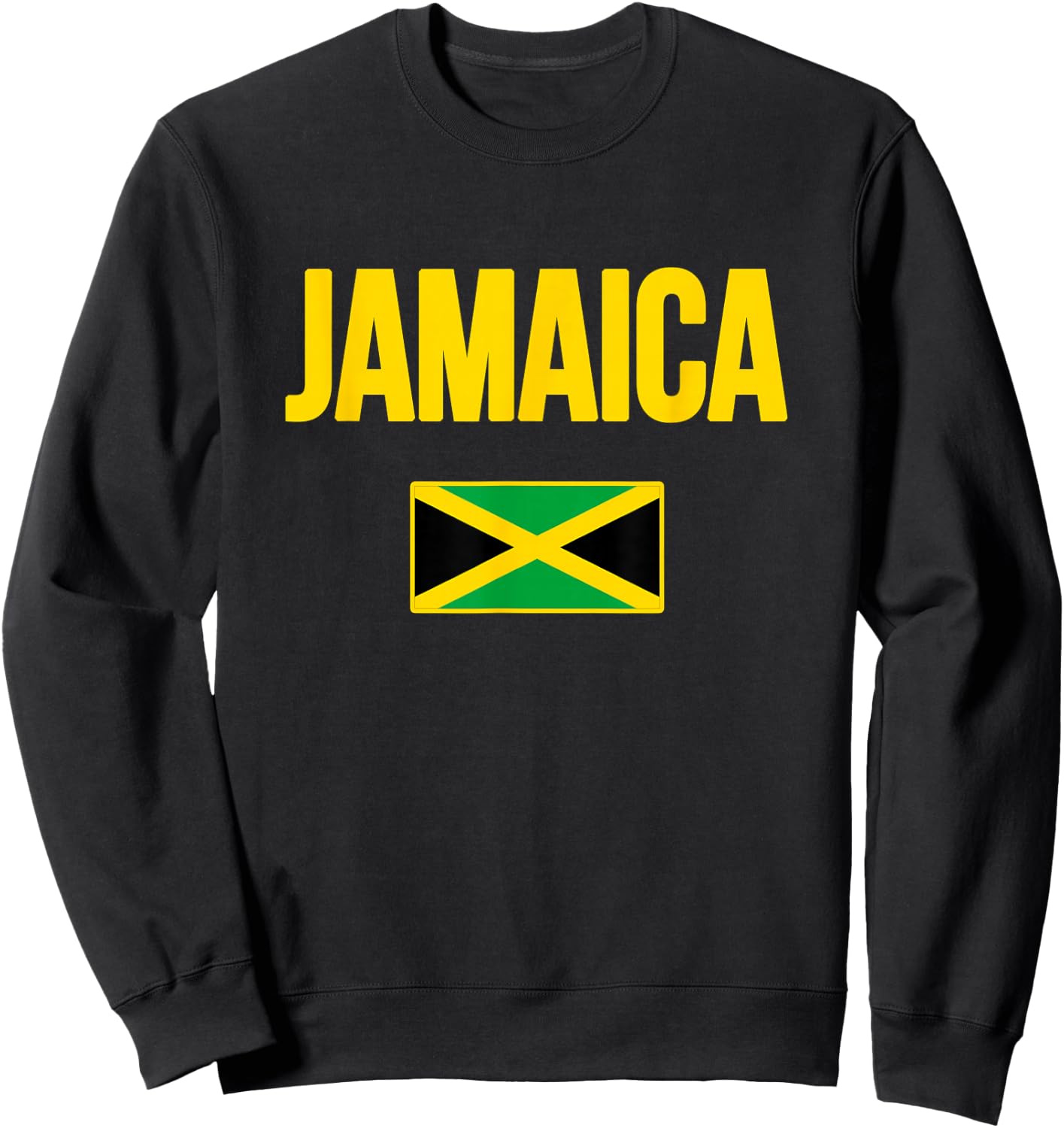 Jamaican Flag Jamaica Souvenir Love Travel Vacation Sweatshirt - Sweatshirt | Black