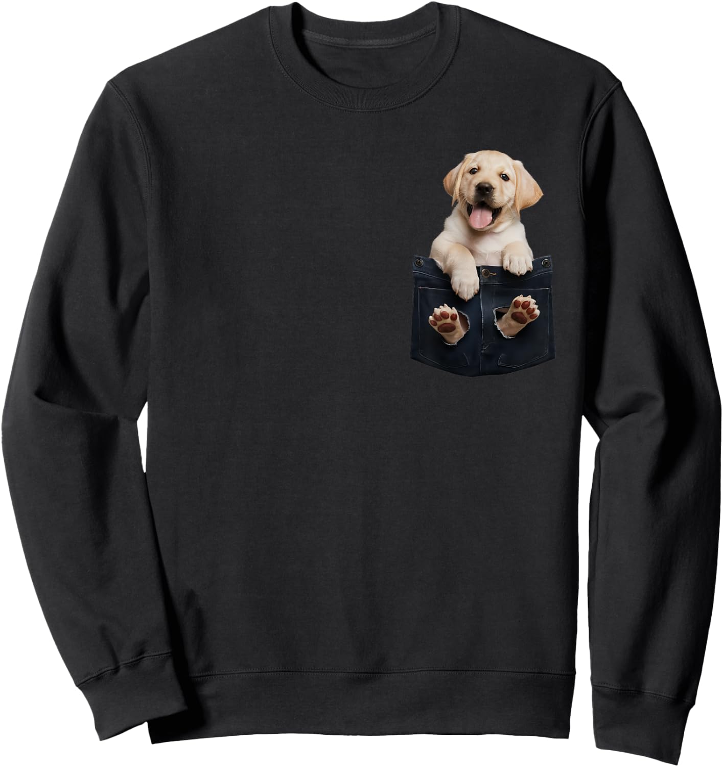 Labrador Retriever Pocket Sweatshirt - Sweatshirt | Black