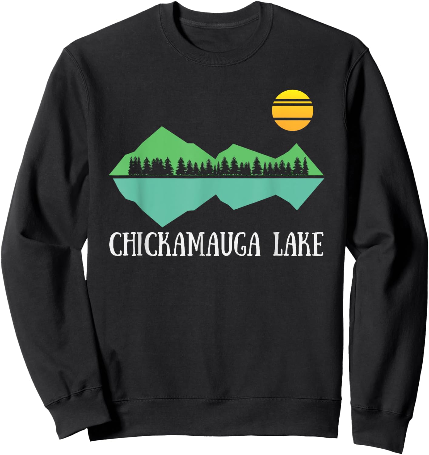 Chickamauga Lake Tennessee Forest and Lake Dark Shirt Sweatshirt - Sweatshirt | Black