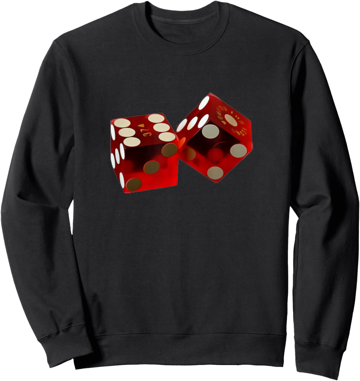 Casino Red Rolling Dice Sweatshirt - Sweatshirt | Black
