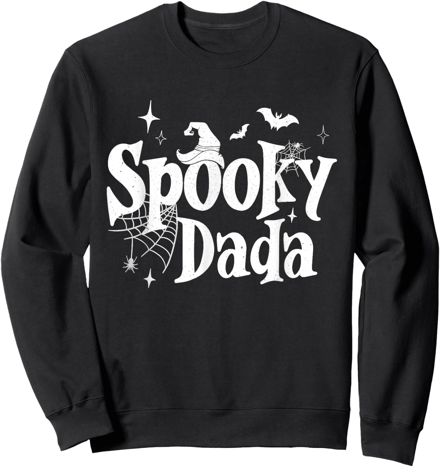 Spooky Dada Witch Funny Halloween Costume Dad Grandpa Men Sweatshirt - Sweatshirt | Black