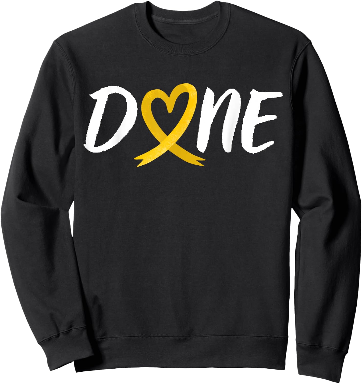 Done Last Day Of Radiation Chemo Sarcoma Bone Cancer Heart Sweatshirt - Sweatshirt | Black