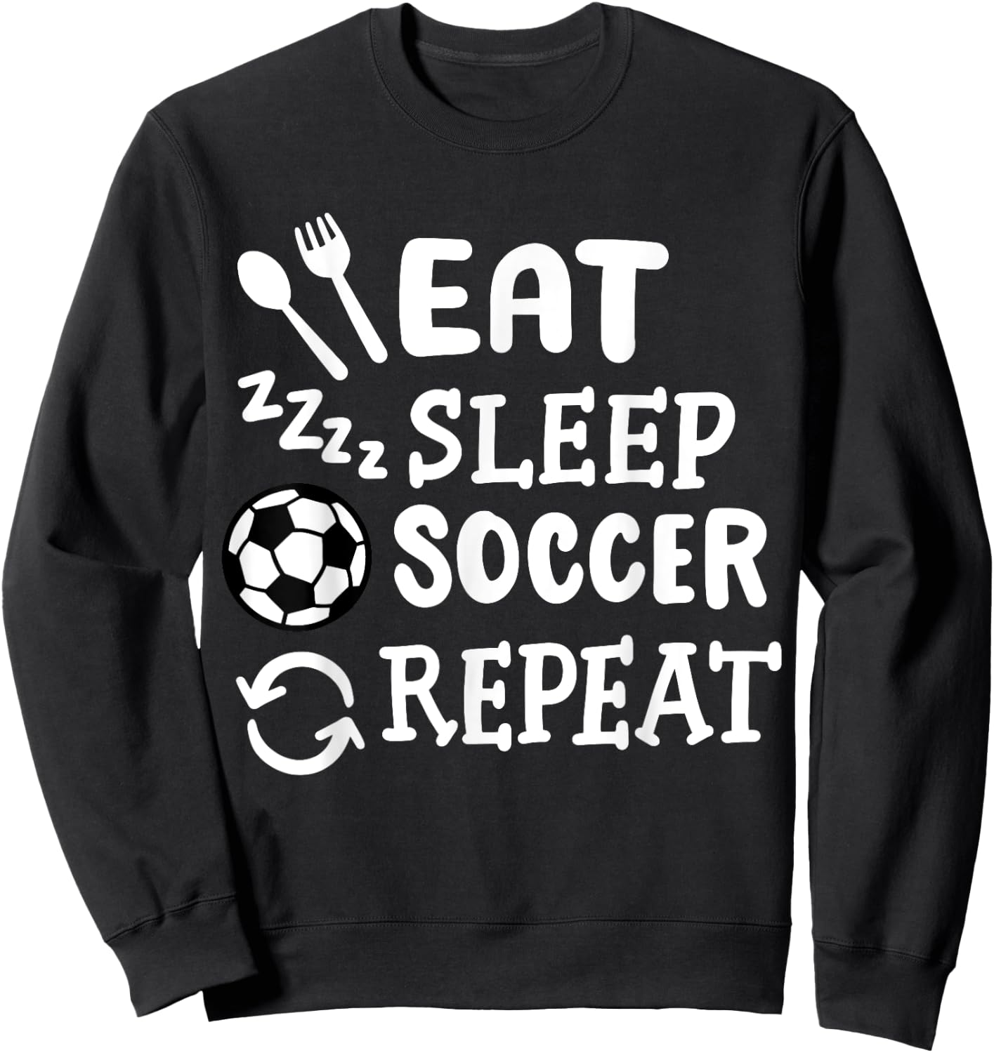 Soccer Soccer Player Sweatshirt - Sweatshirt | Black