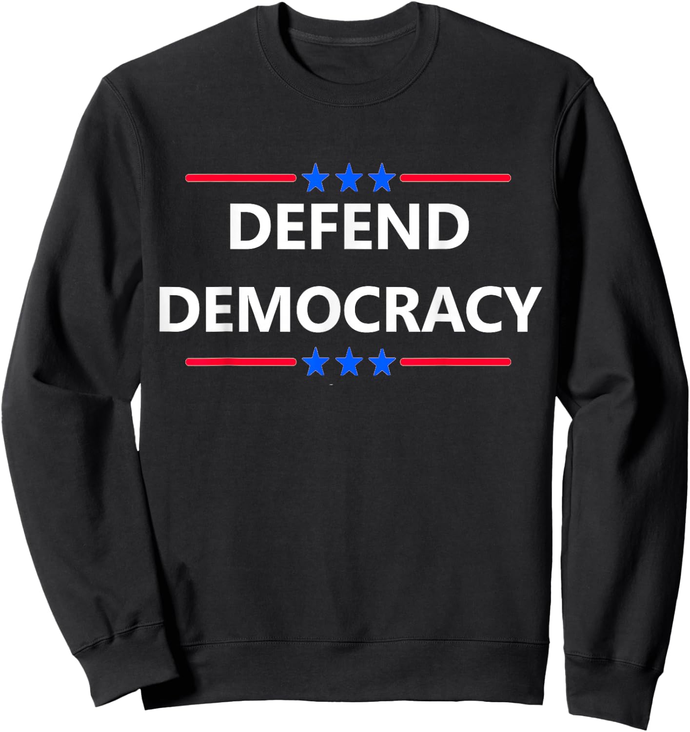 USA US Freedom America Vote Patriot Rally Designs Defend Save Democracy Election Constitution We The People Sweatshirt - Sweatshirt | Black