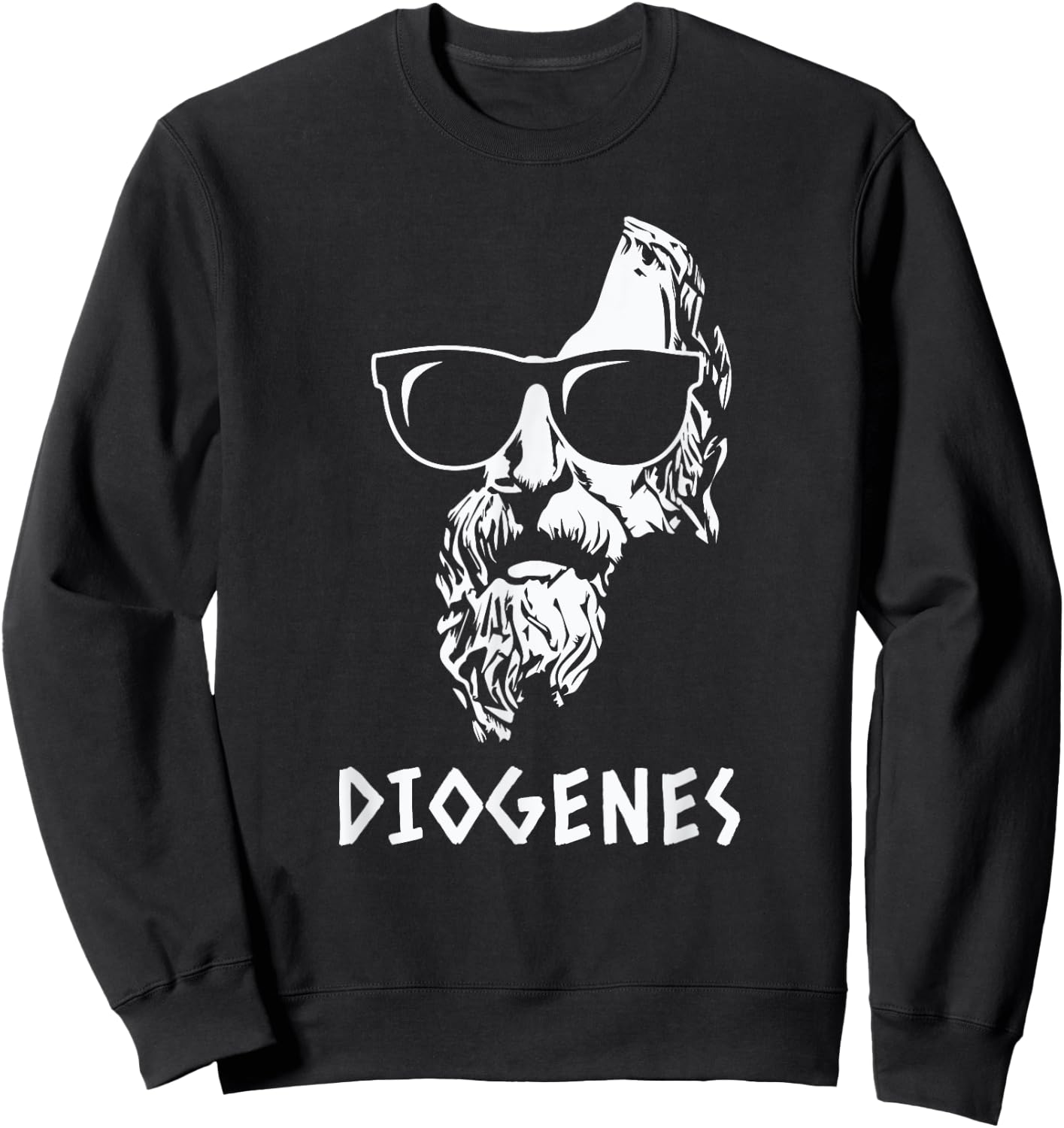 Diogenes Stoic Philosopher Ancient Greek Wisdom Quote Sweatshirt - Sweatshirt | Black