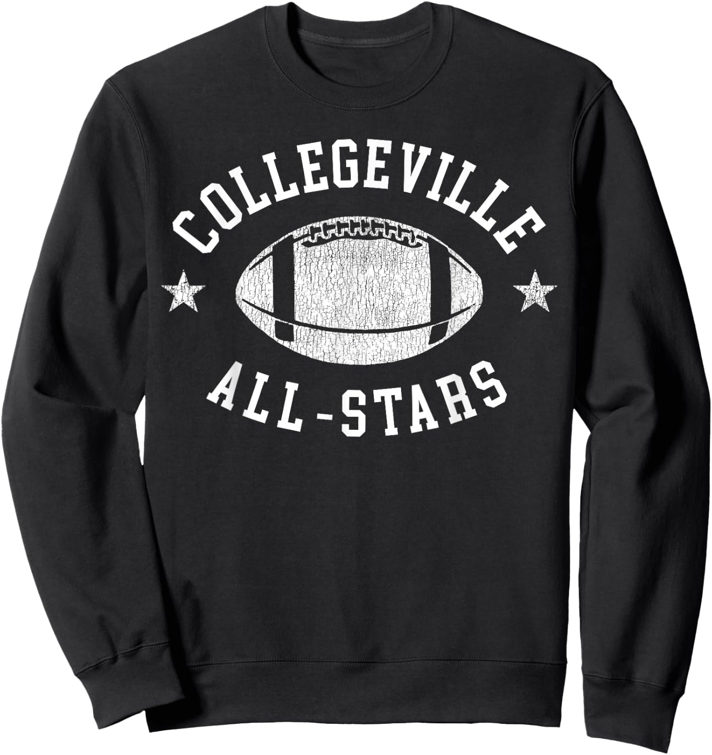 Collegeville Vintage All-Stars Football Retro 80s Sweatshirt - Sweatshirt | Black