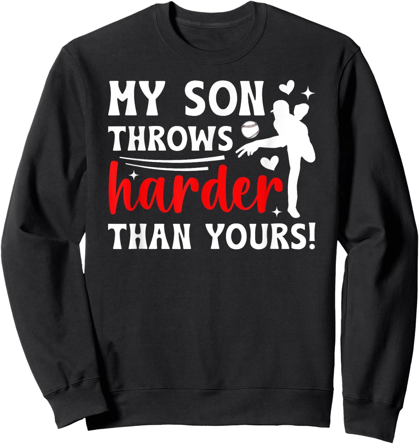 My Son Baseball Pitcher Mom Of A Baseball Pitcher Mother Sweatshirt - Sweatshirt | Black