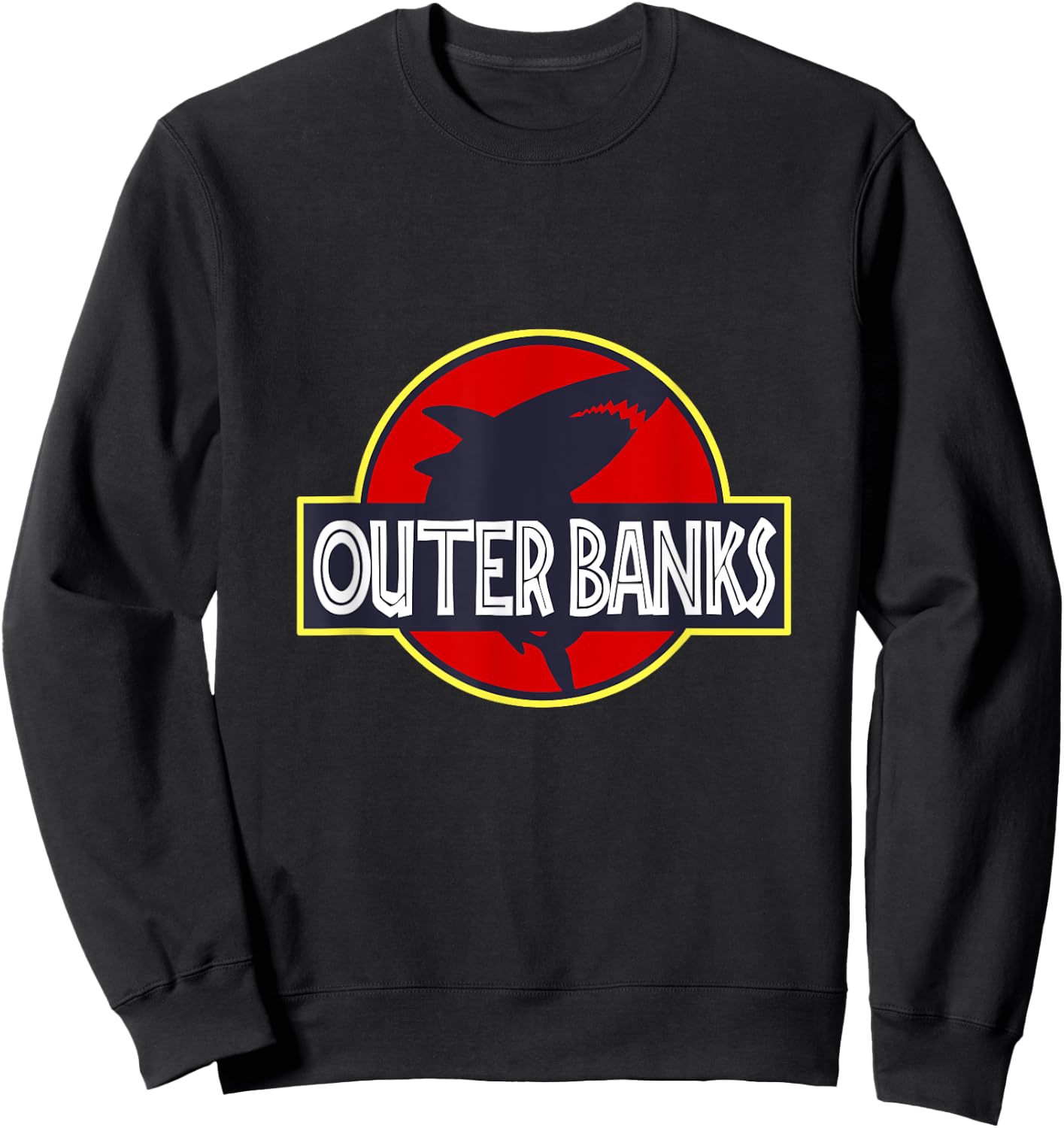 OBX Shark Shirt: Outer Banks of North Carolina Sweatshirt - Sweatshirt | Black