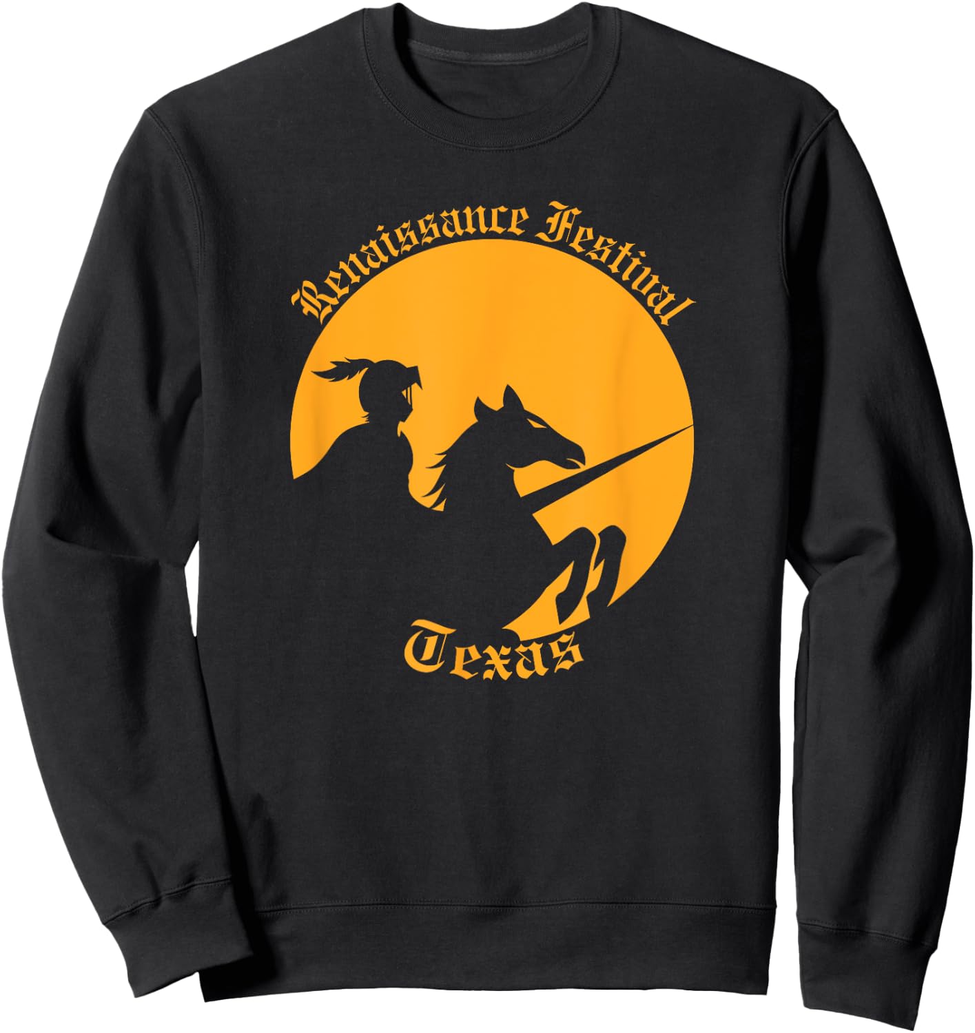 Renaissance Festival Texas Knight & Horse Sweatshirt - Sweatshirt | Black