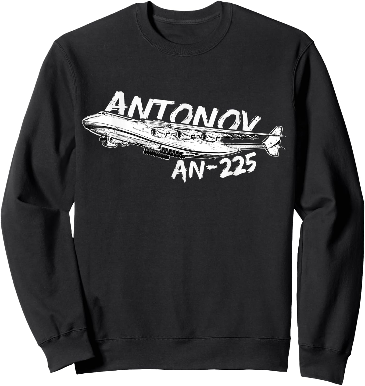 Antonov AN-225 Aeroplane Strategic Air Cargo Plane Sweatshirt - Sweatshirt | Black