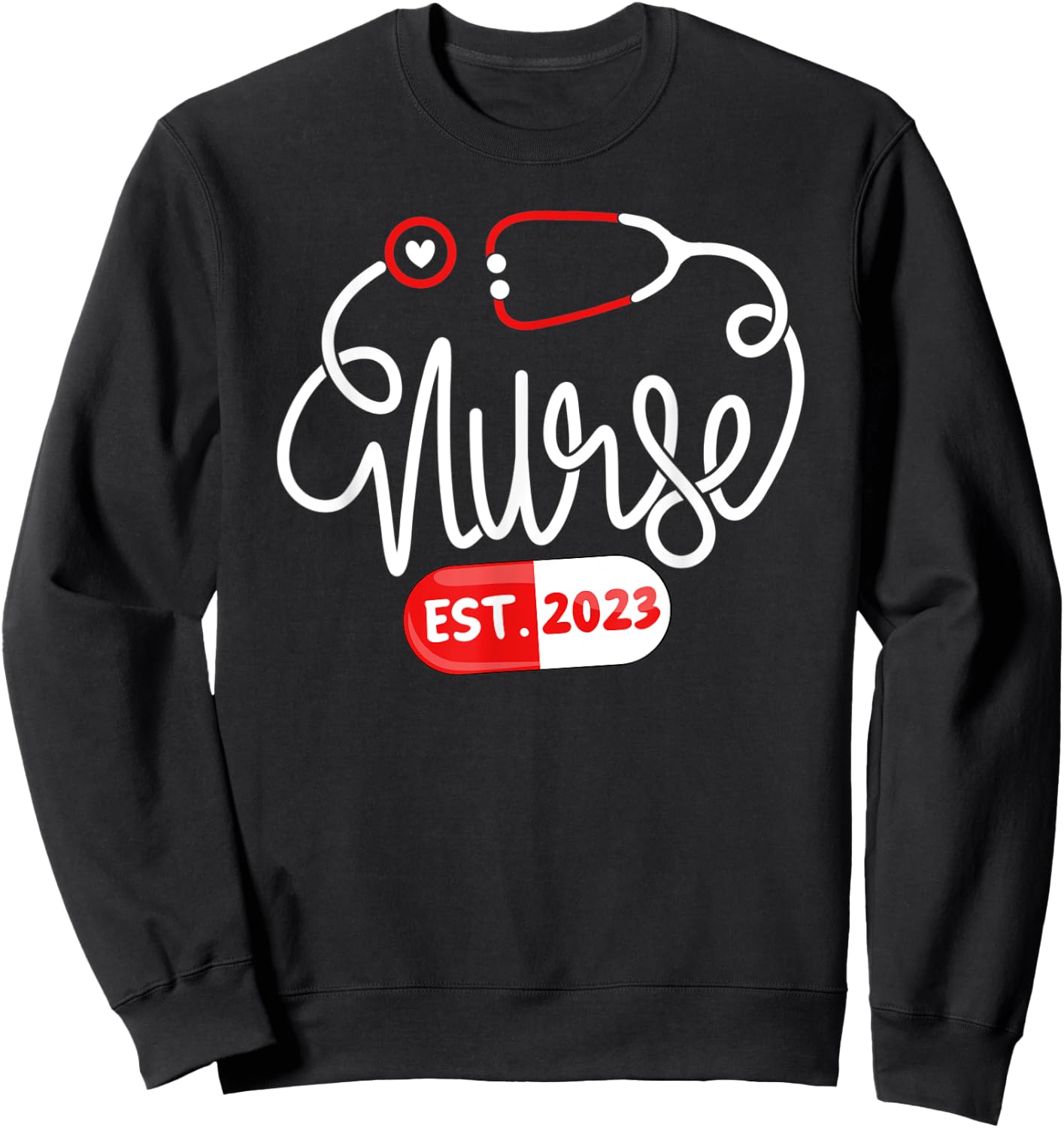 RN Nursing School Nurse Graduation Nurse Established 2023 Sweatshirt - Sweatshirt | Black