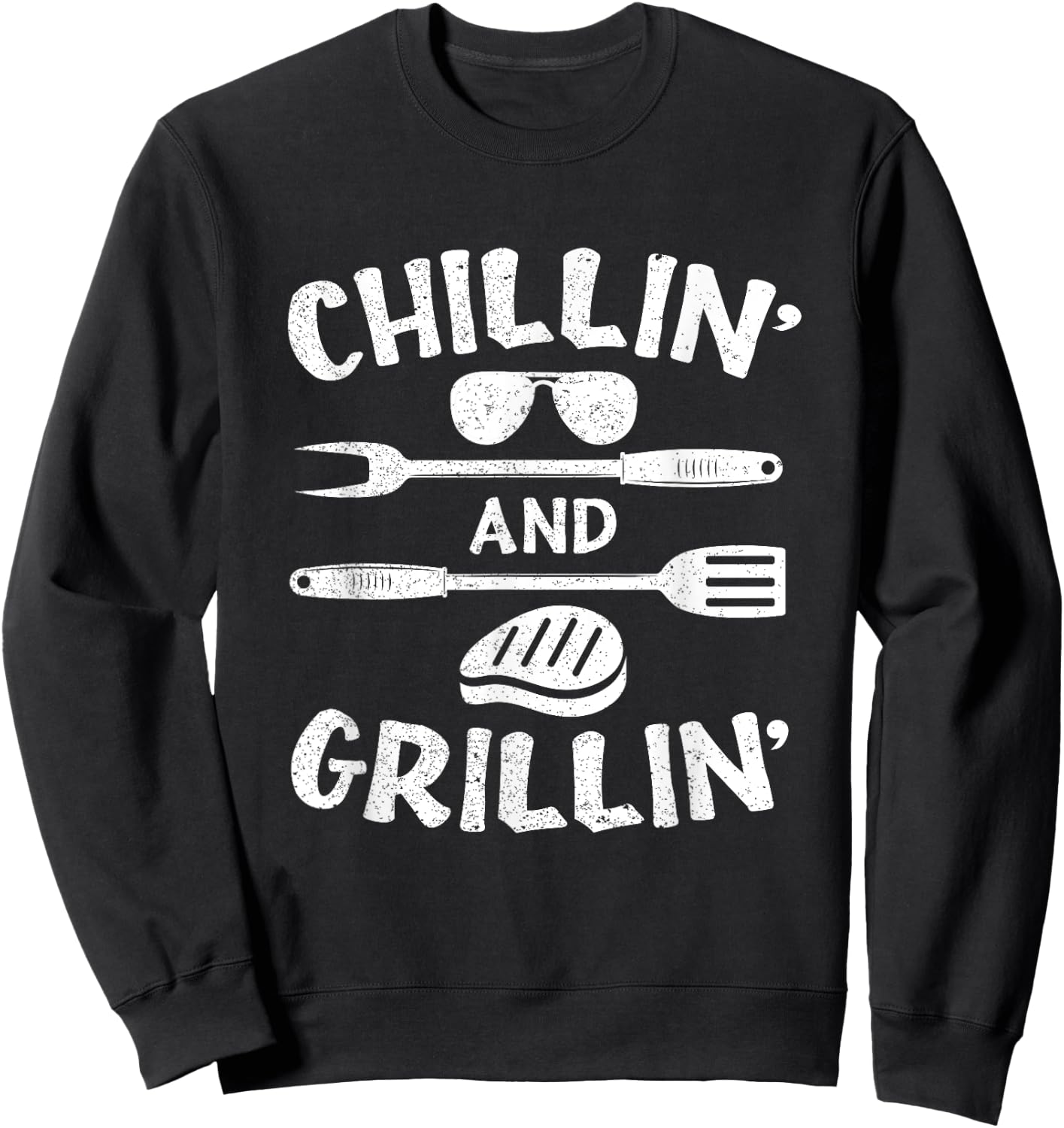 Bbq Barbecue Pit Men Women Kids Bbq Dad Costume For Kids Sweatshirt - Sweatshirt | Black