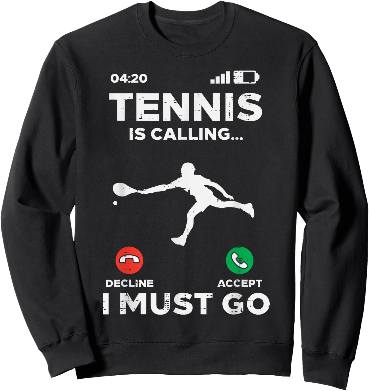 Tennis Calling I Must Go Funny Player Coach Men Women Kids Sweatshirt - Sweatshirt | Black