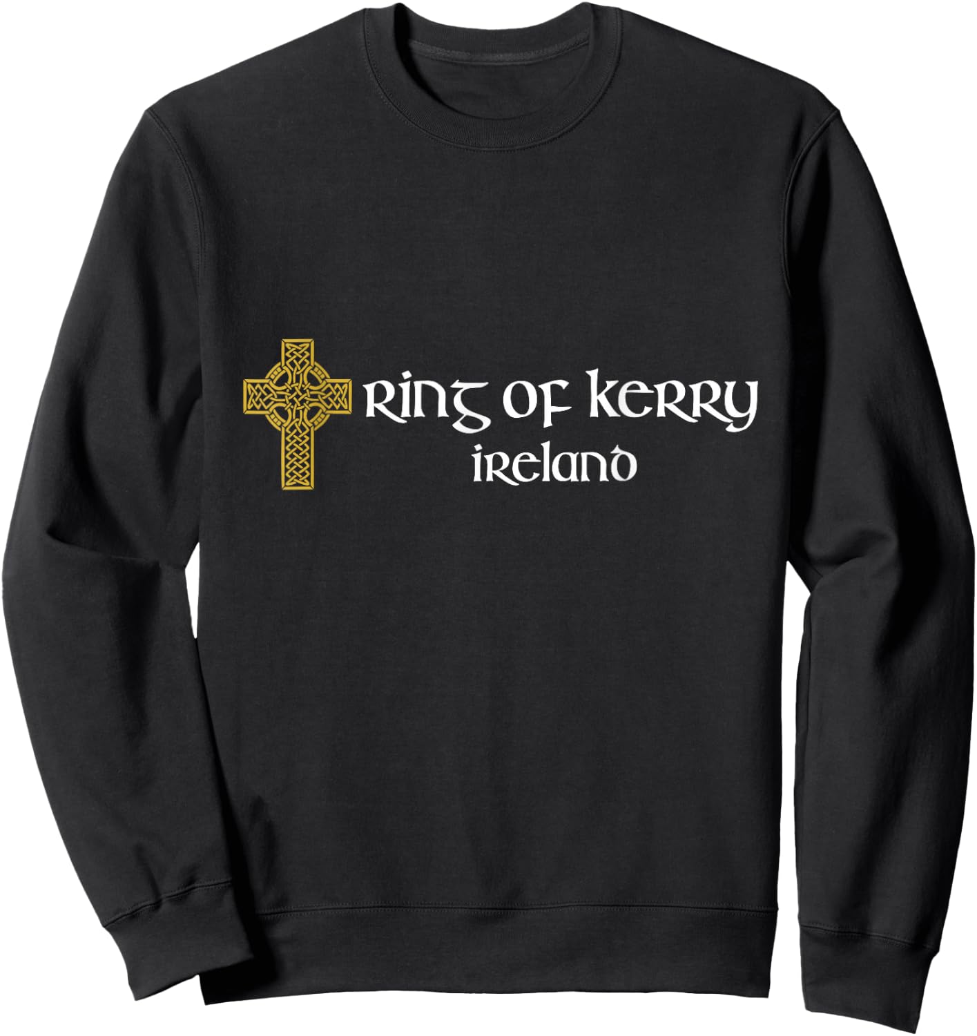 Ring of Kerry Celtic Cross Ireland Gaelic & Hurling Sweatshirt - Sweatshirt | Black
