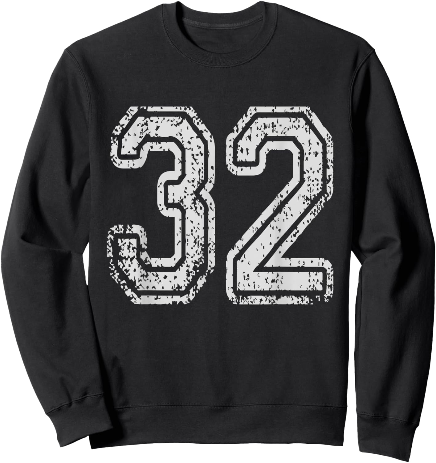 Team Jersey Uniforms Number 32 School Sports 32nd Birthday Sweatshirt - Sweatshirt | Black