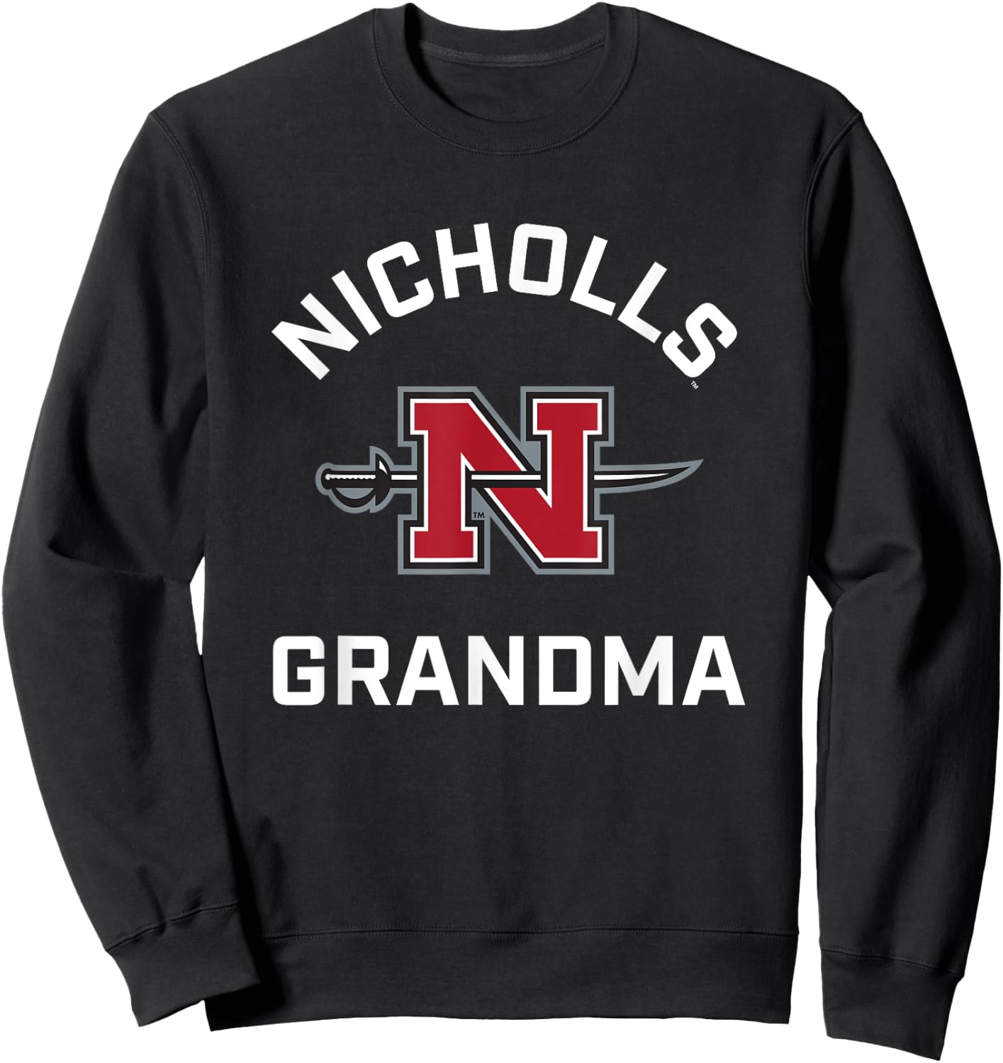 Nicholls State University Colonels Arched Grandma Sweatshirt - Sweatshirt | Black