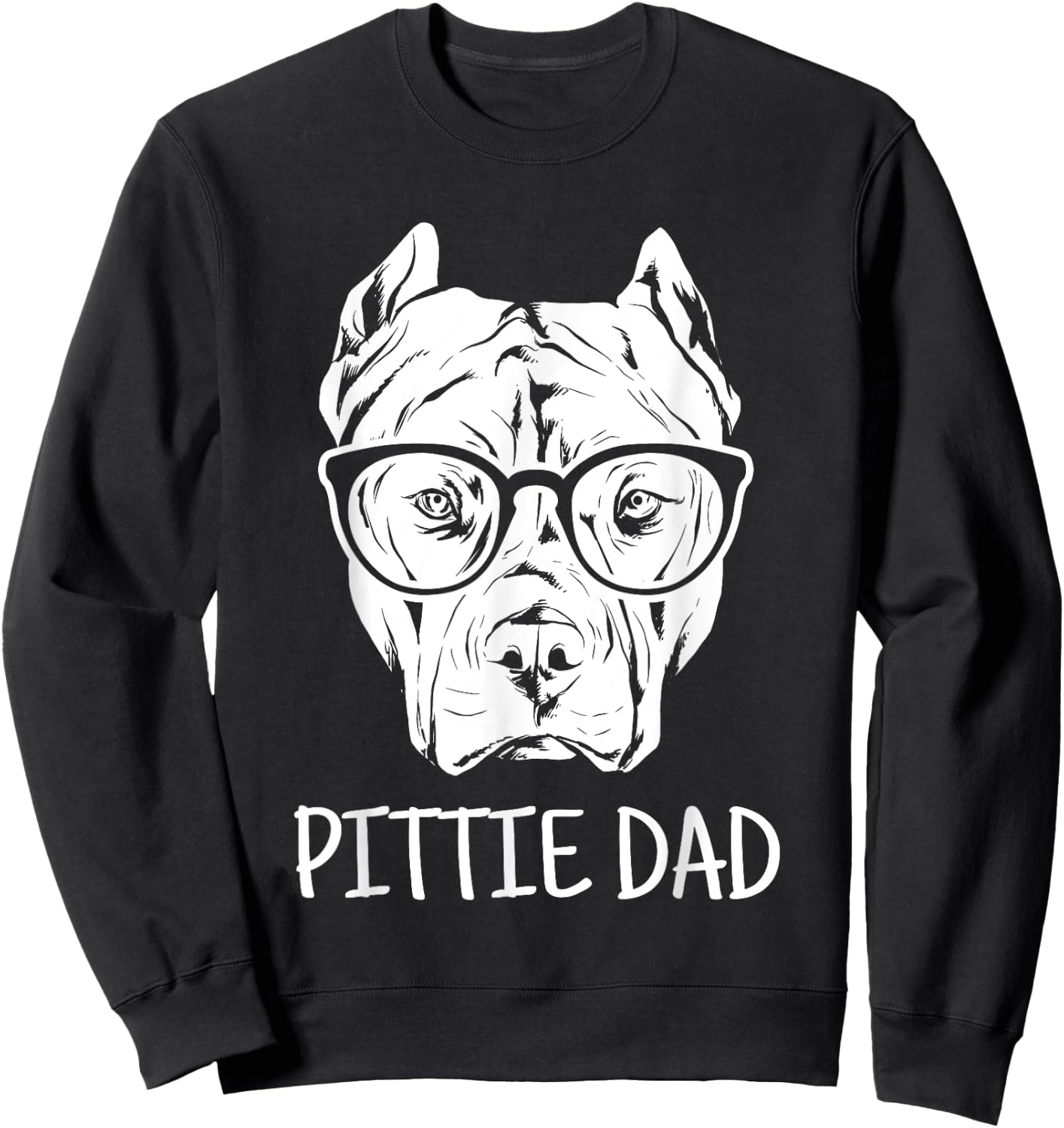 Pittie Dad Pitbull Dog Lovers Gift Sweatshirt - Sweatshirt | Black