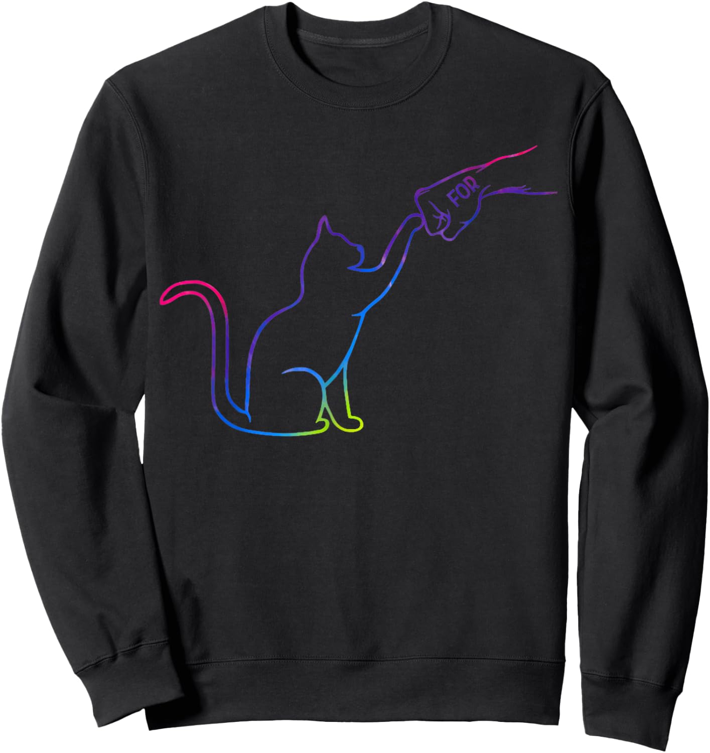 Cute Pet I Love My Cat Best Friend Fist Bump Cat Lovers Men Women Kids Sweatshirt - Sweatshirt | Black