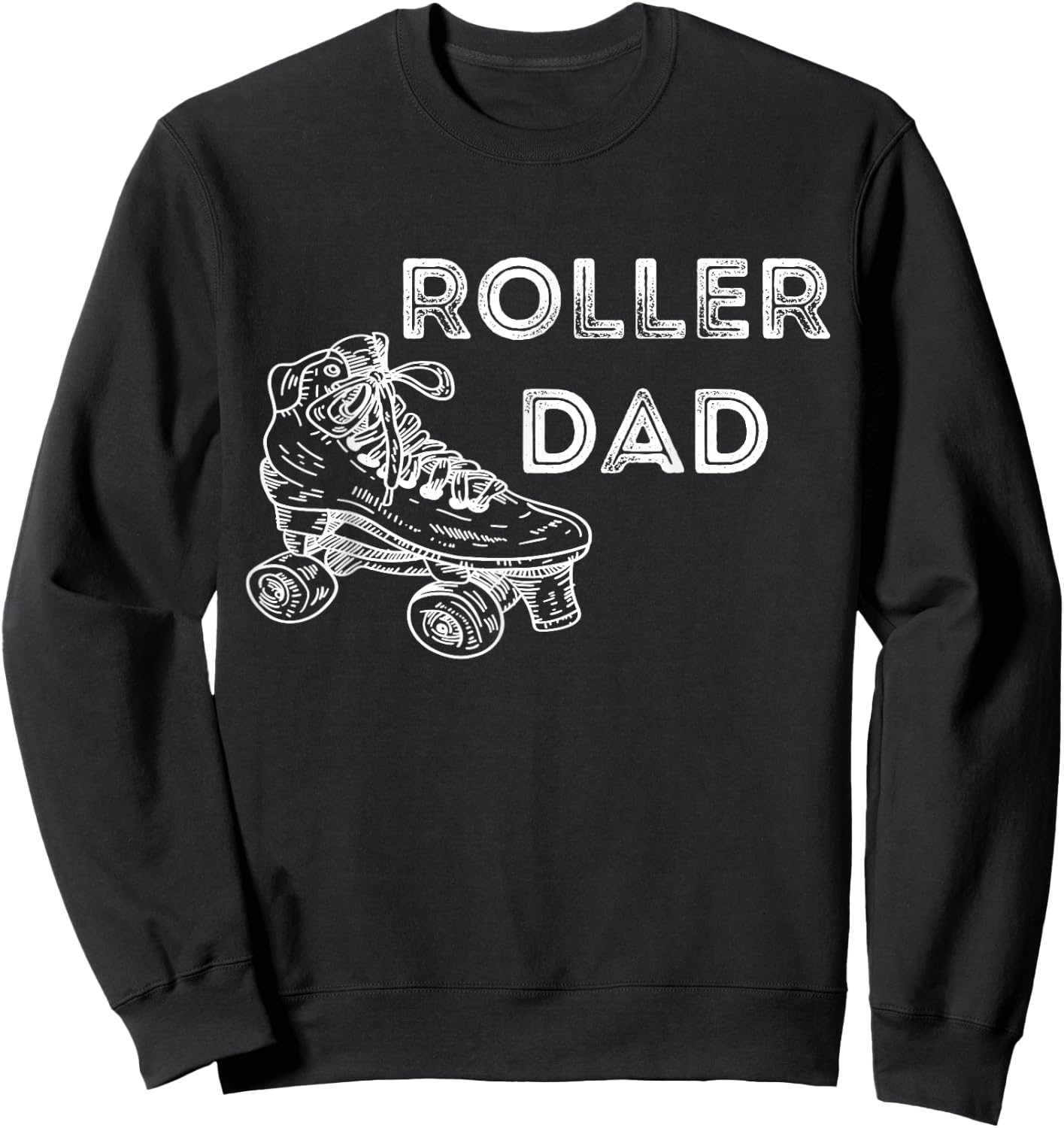 Roller Papa Roller Skates Father Roller Skates Driving Roller Skating Sweatshirt - Sweatshirt | Black