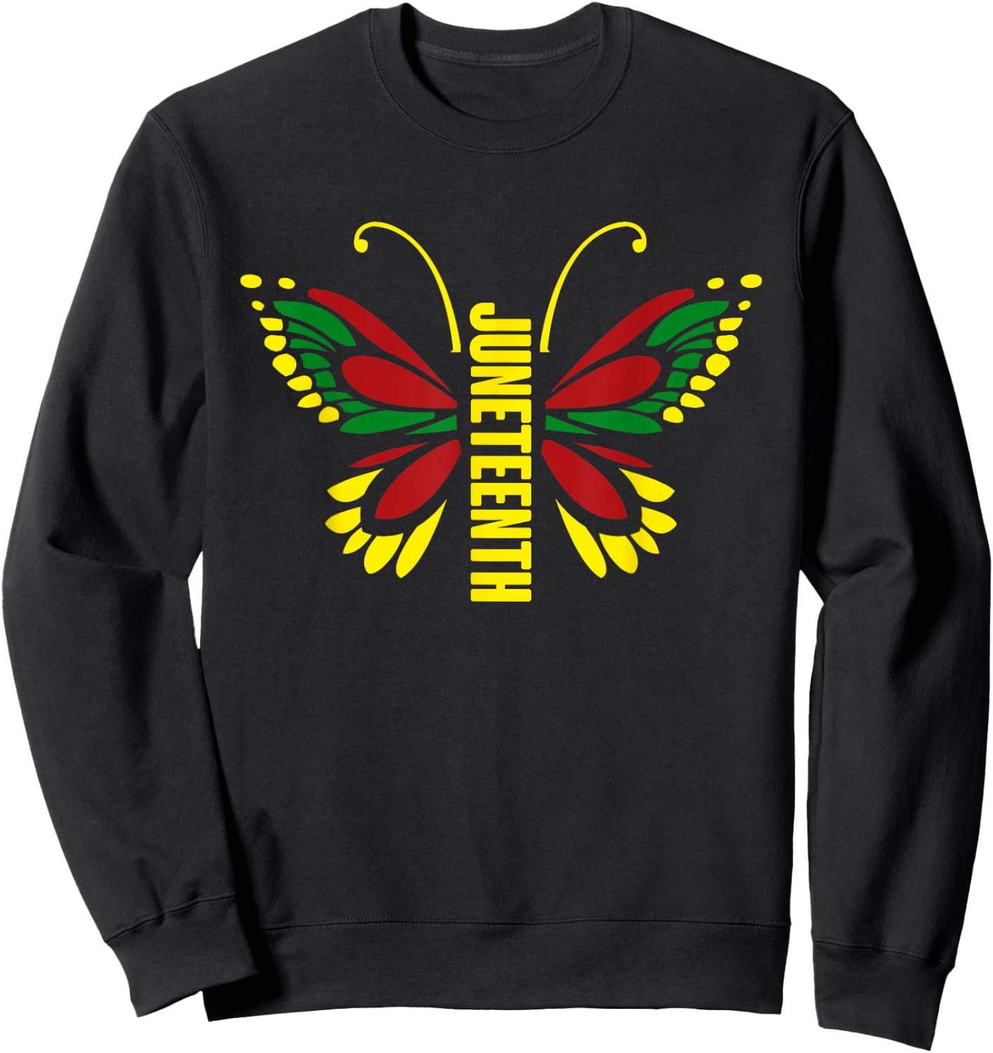 Juneteenth Butterfly African American Celebrate Juneteenth Sweatshirt - Sweatshirt | Black