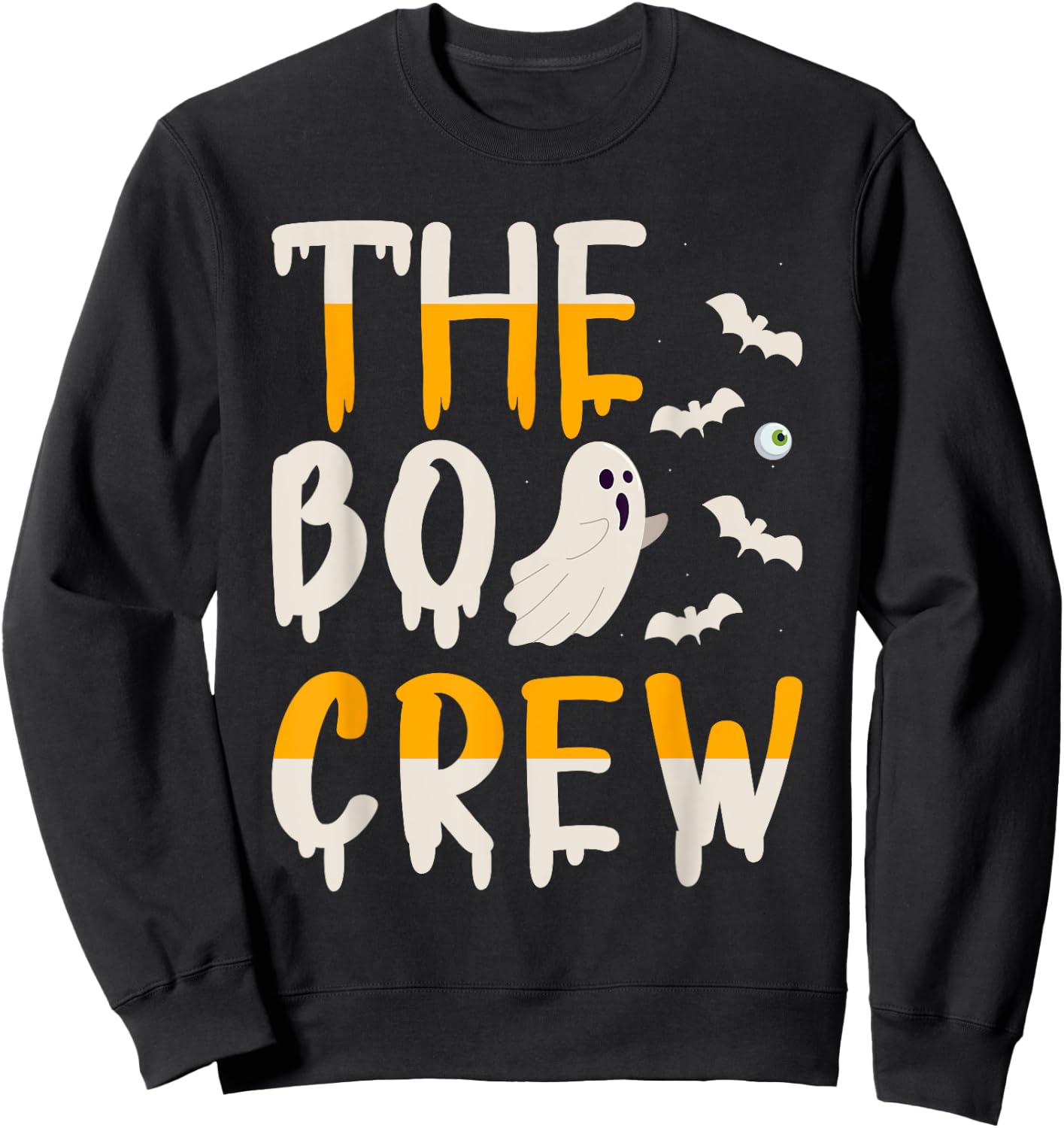 The Boo Crew Halloween Ghost Trick Treat Outfit Sweatshirt - Sweatshirt | Black