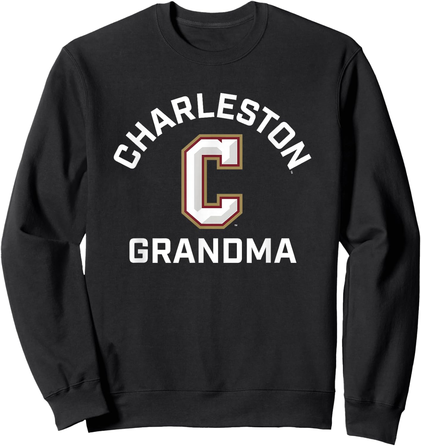 College of Charleston Cougars Arched Grandma Sweatshirt - Sweatshirt | Black