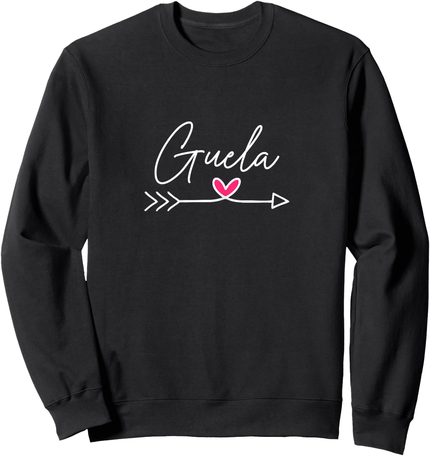 Funny Mothers Day Shirt Cute Pink Arrow Heart Guela Sweatshirt - Sweatshirt | Black