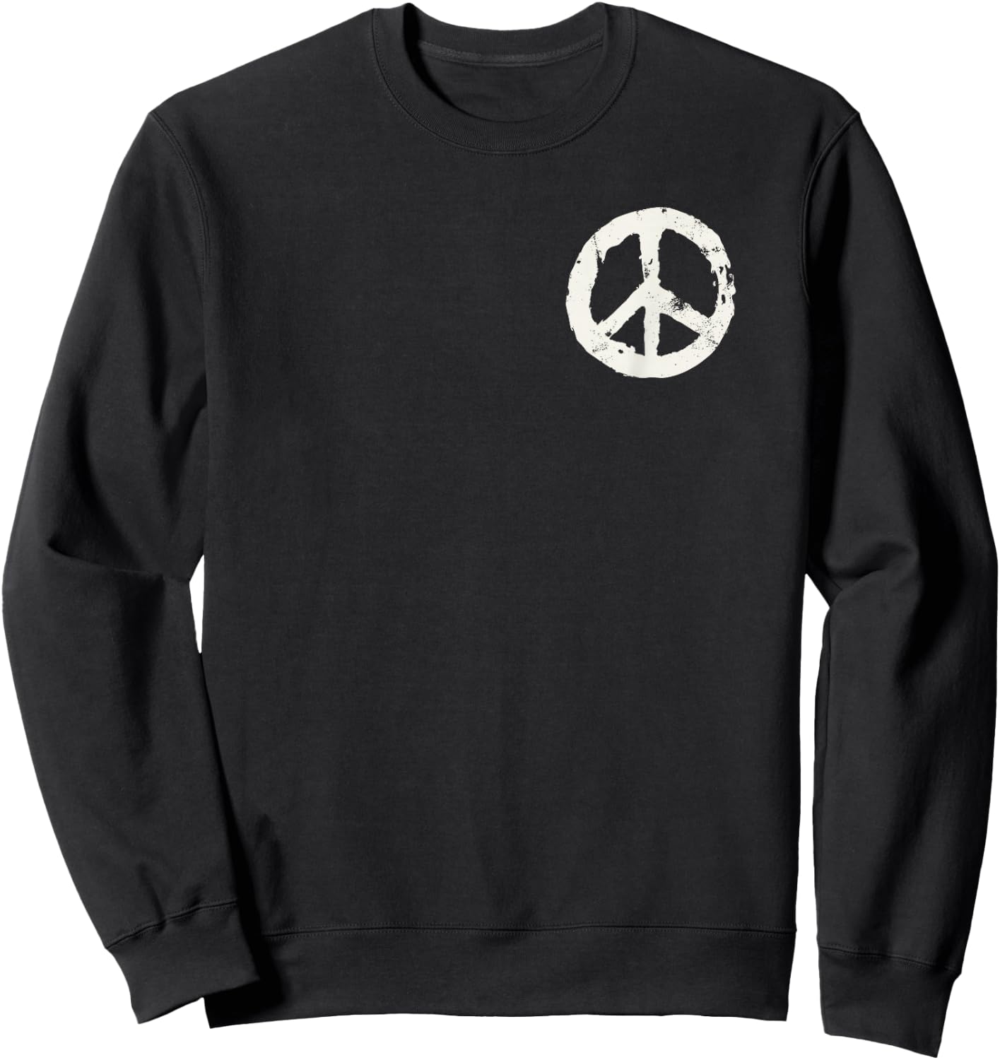 Hippie Hippie symbol print on pocket Gift Sweatshirt - Sweatshirt | Black