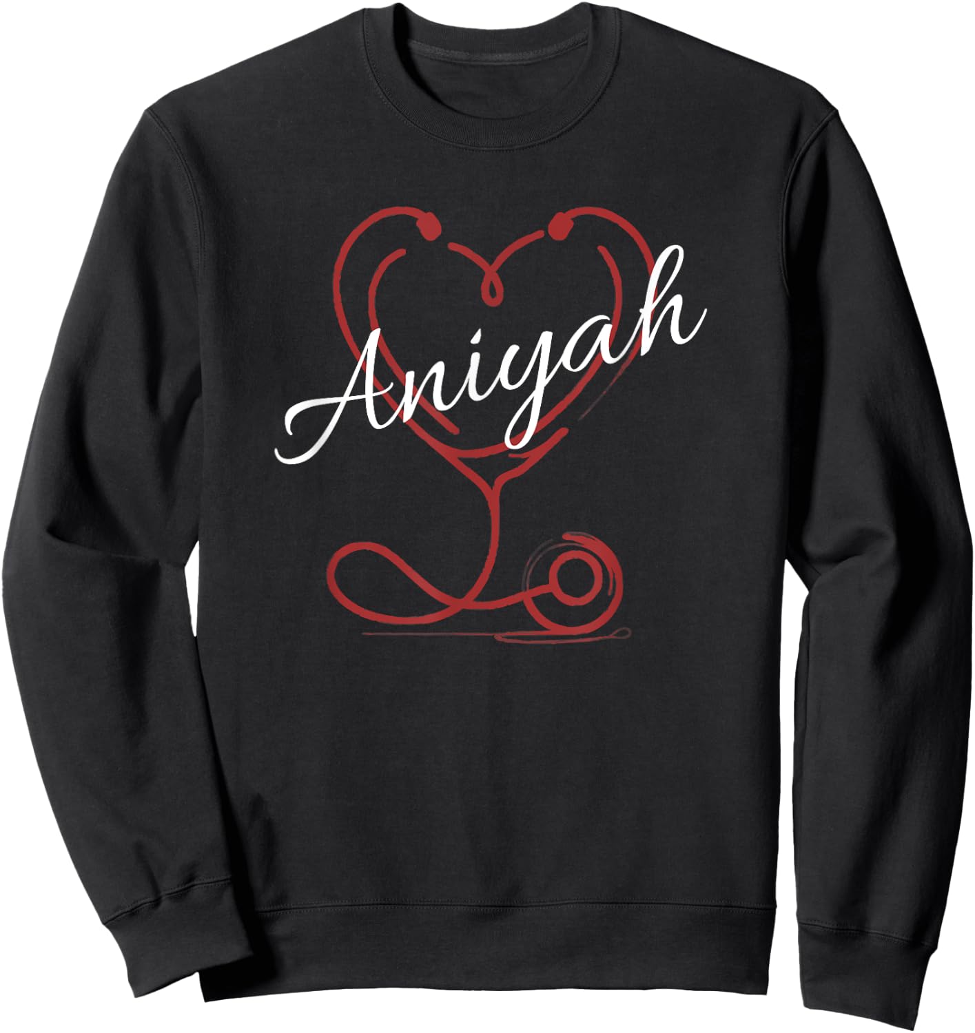 ANIYAH Nurse Gift Cute Doctor Designer Personalized Nurse Sweatshirt - Sweatshirt | Black