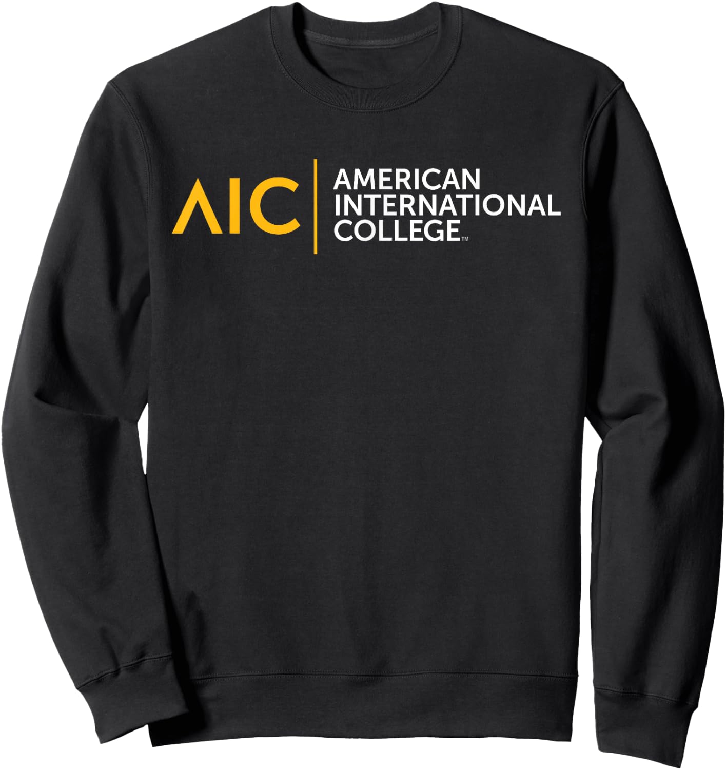 American International College AIC Institutional Logo Sweatshirt - Sweatshirt | Black