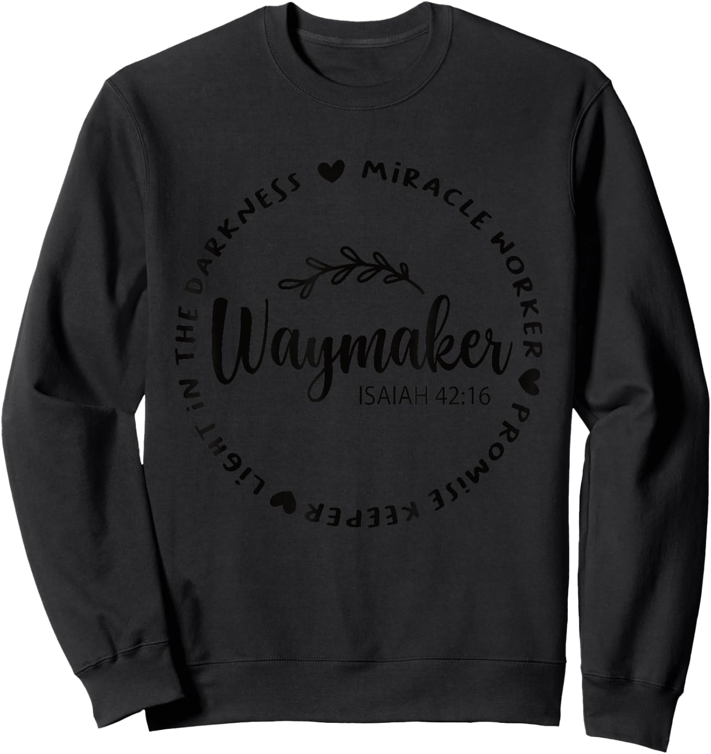 Spiritual Journey Waymaker Biblical Religious Christian Sweatshirt - Sweatshirt | Black
