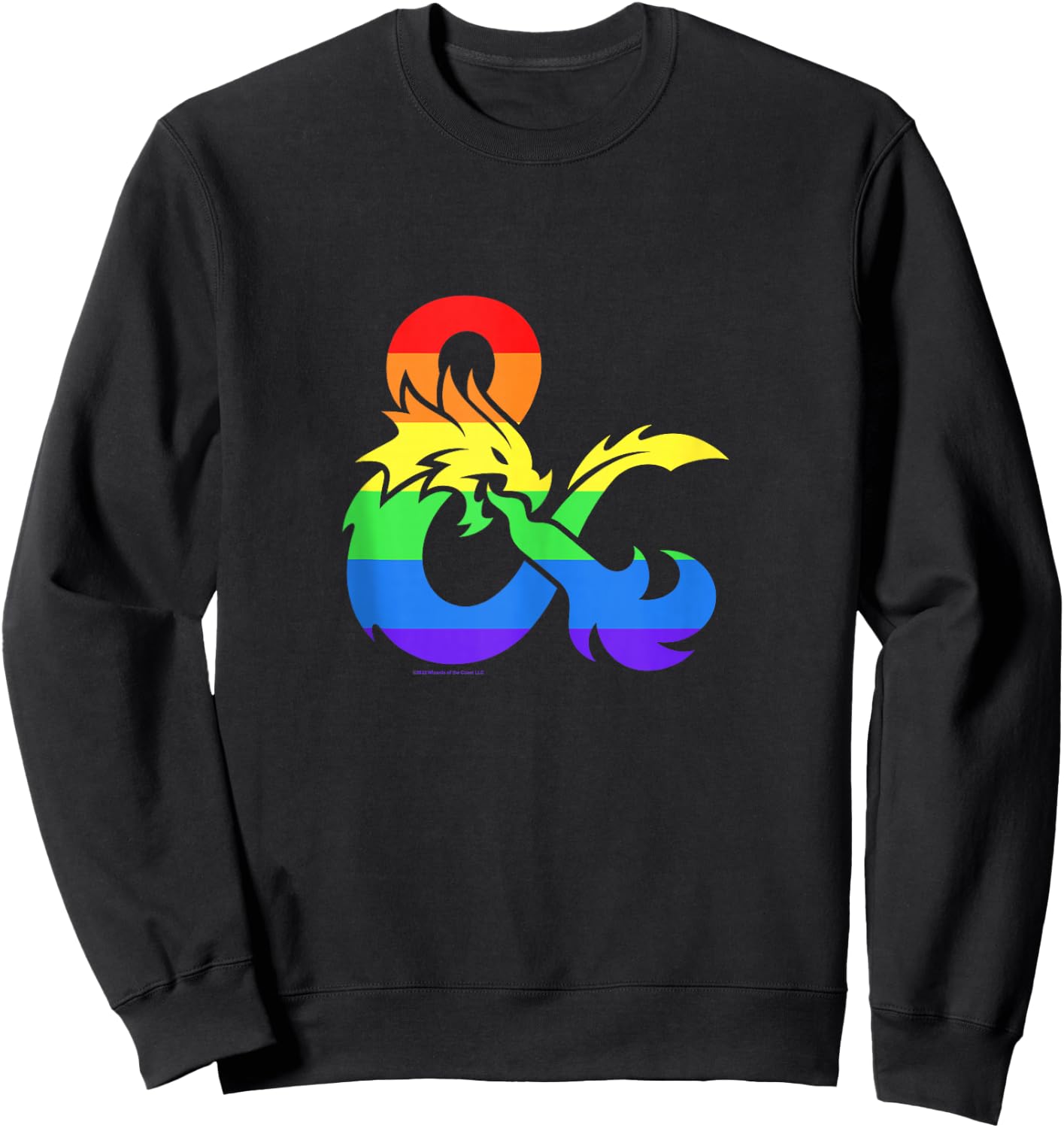 Dungeons & Dragons Rainbow Pride Flag Logo Sweatshirt - Sweatshirt | Black