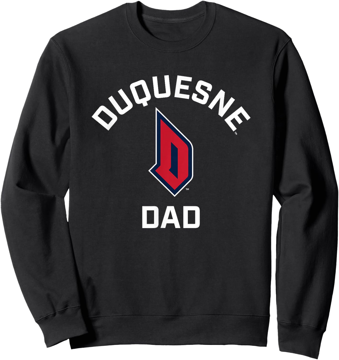 Duquesne University Dukes Arched Dad Sweatshirt - Sweatshirt | Black