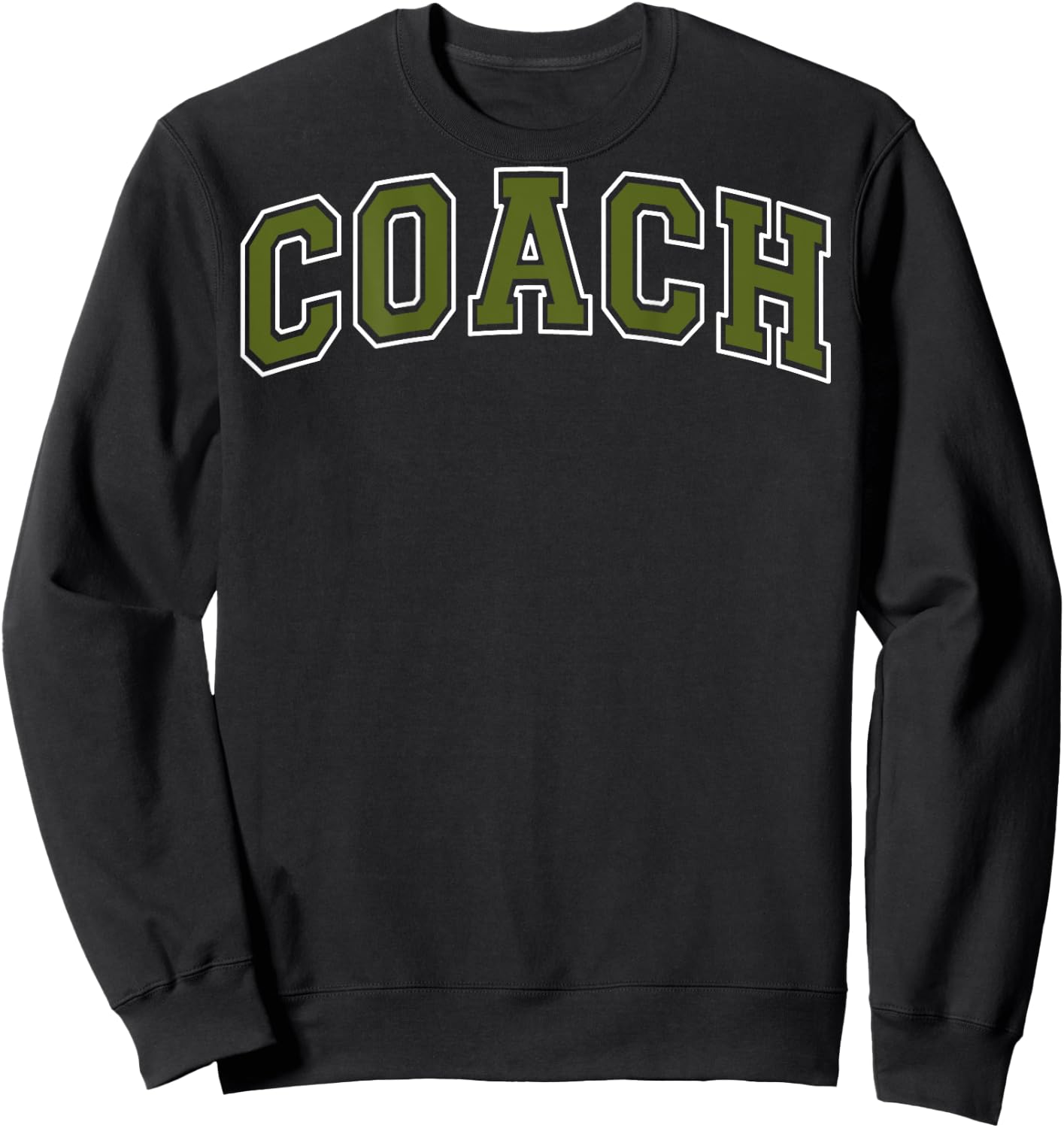 Coach Sports Trainer Vintage Olive Green on the back Sweatshirt - Sweatshirt | Black