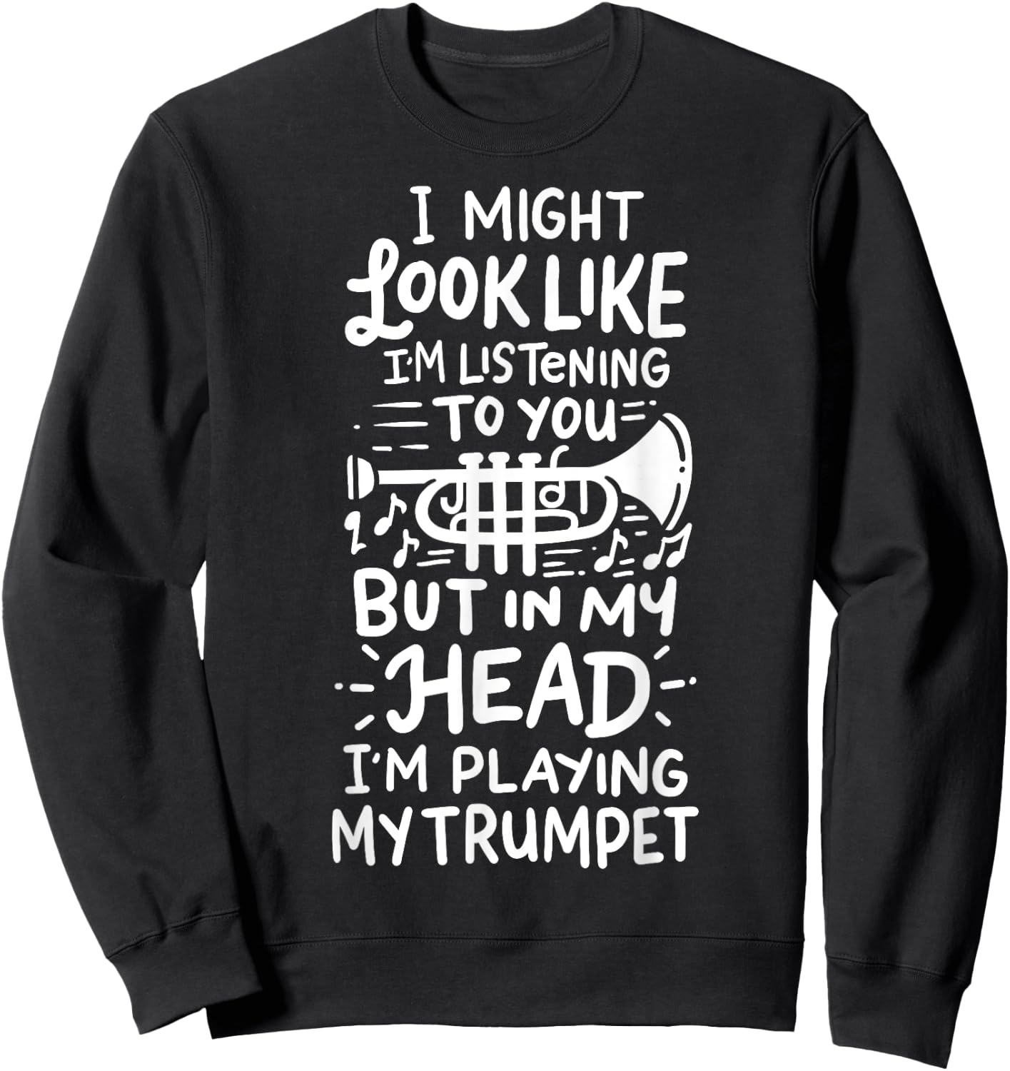 Trumpet Player Sweatshirt - Sweatshirt | Black