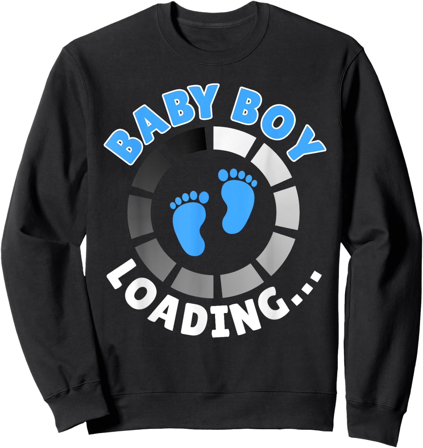 Expectant Mother BABY BOY LOADING Funny Future Mother Sweatshirt - Sweatshirt | Black