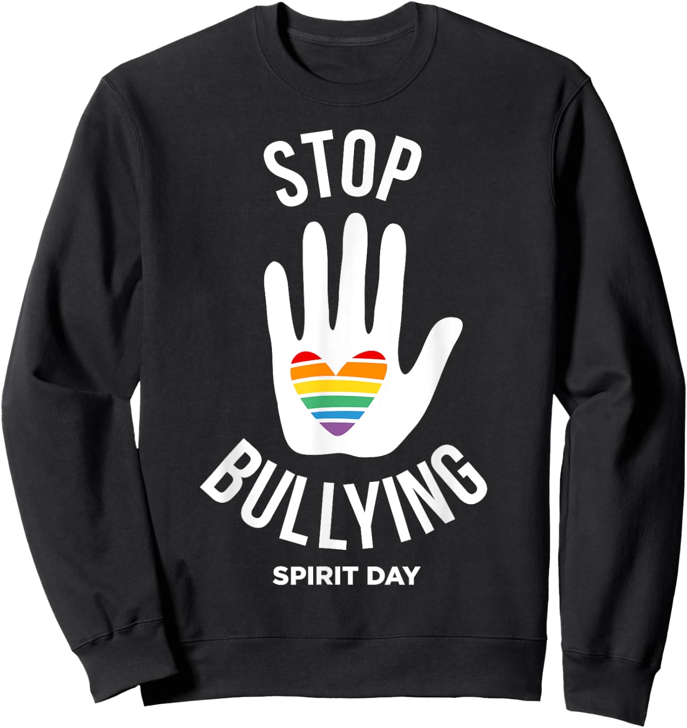Unity Day Purple Kids Anti Bullying Stop Bullying Spirit Day Sweatshirt - Sweatshirt | Black